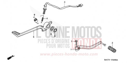 PEDALE DE FREIN/PEDALE DE CHANGEMENT CBR1100XX3 de 2003